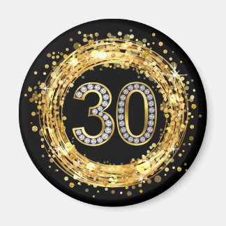 Aimant Numéro de diamant 30 Parties scintillant Bling Con