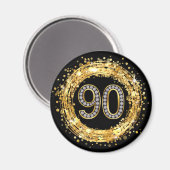 Aimant Numéro de diamant 90 Parties scintillant Bling Con (Recto/Verso)