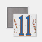 Aimant Numéro de maison 11 (Recto/Verso)