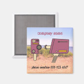 Aimant Numéro de téléphone de l'entreprise personnalisé c (Recto/Verso)