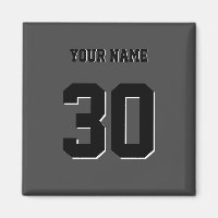 Numéro et nom personnalisés en noir simple