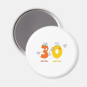 Aimant Numéro heureux 30 (Recto/Verso)