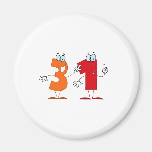 Aimant Numéro heureux 31 (Devant)