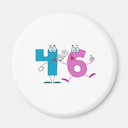 Aimant Numéro heureux 46 (Devant)