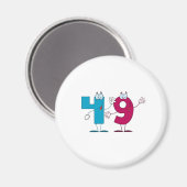 Aimant Numéro heureux 49 (Recto/Verso)