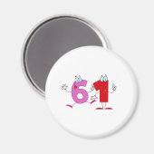 Aimant Numéro heureux 61 (Recto/Verso)