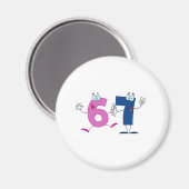 Aimant Numéro heureux 67 (Recto/Verso)