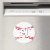 Aimant Numéro/Lettres du joueur de baseball personnalisé  (In Situ (Lave-vaisselle))