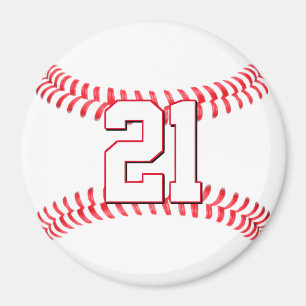 Aimant Numéro/Lettres personnalisé de joueur de baseball