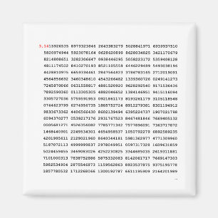 Aimant Numéro Pi 1000 Premiers Chiffres   Symbole mathéma