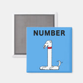 Aimant Numéro un chien (Recto/Verso)