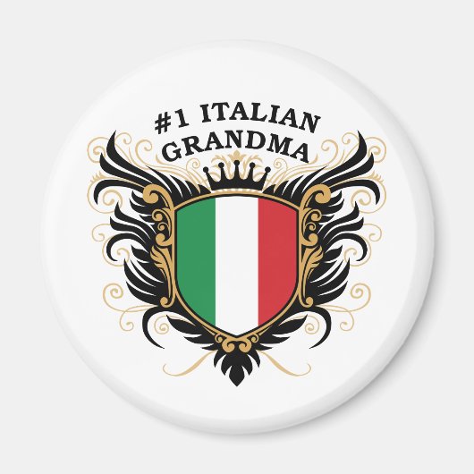 Aimant Numéro un grand-mère italien (Devant)