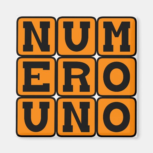 Aimant Numéro Un, Number One en espagnol (Devant)