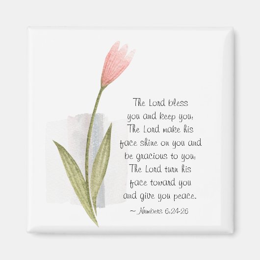 Aimant Numéros 6:24-26 Le Seigneur vous bénisse et vous g (Devant)