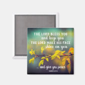 Aimant Numéros 6:24-26 Le Seigneur vous bénisse et vous g (Recto/Verso)