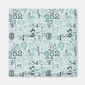 Aimant Numéros Abstraits (Devant)