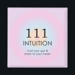 Aimant Numéros d'ange Numérologie 111 Intuition<br><div class="desc">Détendez-vous le design spirituel ombre,  avec les numéros d'ange 111,  un nombre,  qui vous encourage à écouter votre coeur et à faire confiance à votre intestin,  et vous serez sur le bon chemin. Angel numéros 1111,  dégradé design avec sens et explication de nombre. L'ange numérote les cadeaux.</div>