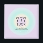 Aimant Numéros d'ange Numérologie 777 Chuck<br><div class="desc">Détendez-vous le design spirituel ombre,  avec les numéros d'ange 777,  un nombre chanceux,  qui symbolise la chance et la chance. Carte de dégradé Angel numéros 7777 avec signification et explication de nombre. L'ange numérote les cadeaux.</div>