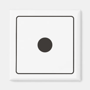Aimant Numéros DICE des pips 1 + votre backgr.