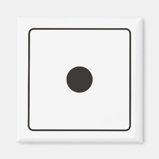Aimant Numéros DICE des pips 1 + votre backgr. (Devant)