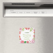 Aimant Nun Religieux 35e Anniversaire Fleurs aquarelles (In Situ (Lave-vaisselle))