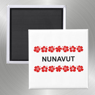 Aimant Nunavut Aloha Bandes Rouge Clair-Couleur