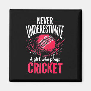 Aimant N'undermettez Jamais Une Fille Qui Joue Au Cricket