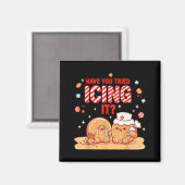 Aimant Nurse Gingerbread Man Costume, Xmas Have You Tried (Recto/Verso)