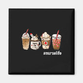 Aimant Nurse Life Funny Coffee Nurses (Devant)