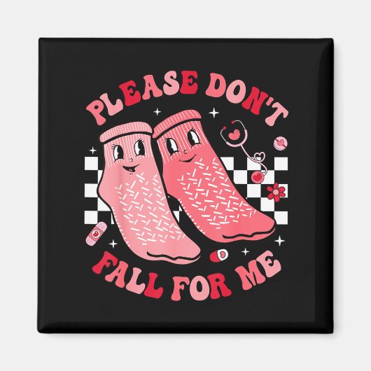 Aimant Nurse Valentine Non Slip Socks Please Don't Fall F (Devant)