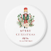 Aimant Nutcracker Script Greenery Christmas Holiday (Devant)