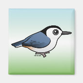 Aimant Nuthatch à poitrine blanche (Devant)