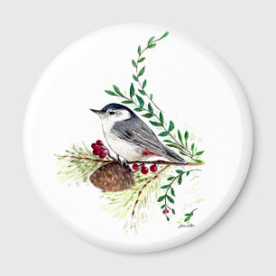 Aimant Nuthatch Bird Art