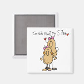 Aimant Nuts À propos de mes Soeurs T-shirts et cadeaux (Recto/Verso)