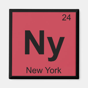 Aimant Ny - ville de symbole de Tableau périodique de