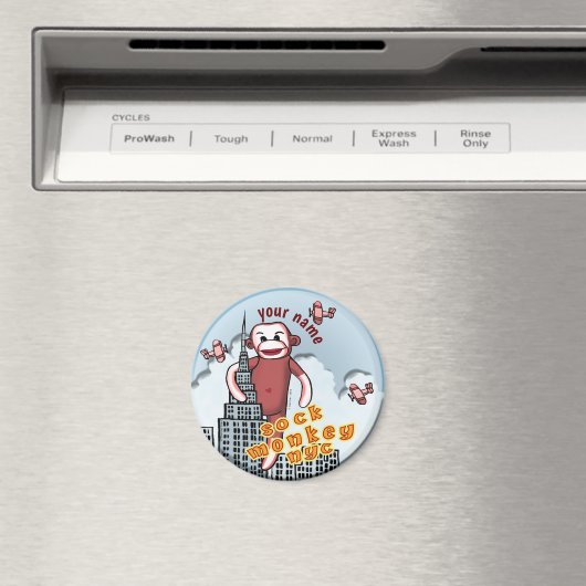 Aimant NYC Sock Monkey (In Situ (Lave-vaisselle))