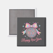 Aimant Nye Disco Ball Luxury Golden Happy New Year  (Recto/Verso)