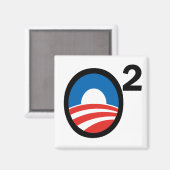 Aimant O Carré le deuxième mandat d'Obama (Recto/Verso)