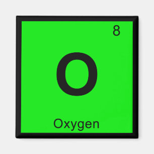 Aimant O - Chimie de l'oxygène Symbole du tableau périodi