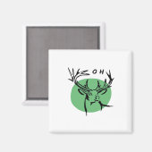 Aimant O Dear O Dear Green Minimal Modern Design (Recto/Verso)