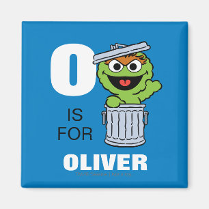 Aimant O est pour Oscar le Grouch   Ajoutez votre nom