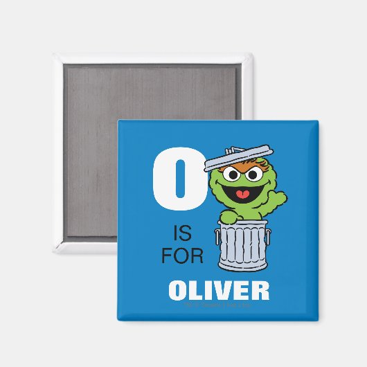 Aimant O est pour Oscar le Groupe | Ajouter Votre Nom (Recto/Verso)