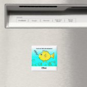Aimant O-Fish-ally Awesome avec le nom Cartoon Goldfish (In Situ (Lave-vaisselle))