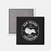 Aimant Oak Island Expédition Treast Hunt Retro Mystery (Recto/Verso)