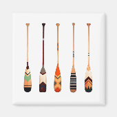 Aimant Oars décoratifs de couleur vive (Devant)