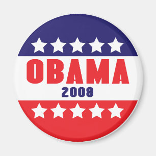 Aimant OBAMA 2008 étoiles et barre aimantée 89422