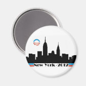 Aimant Obama 2012 New York Skyline (Recto/Verso)