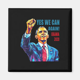 Aimant Obama 2028 Oui Nous pouvons à nouveau Obama 48ème 