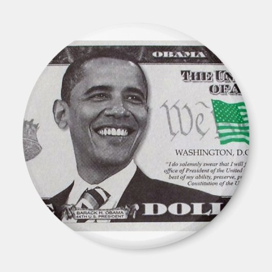 Aimant obama 9 dollars Bill (Devant)