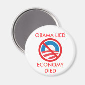 AIMANT OBAMA A MENTI, L'ÉCONOMIE EST MORTE (Recto/Verso)